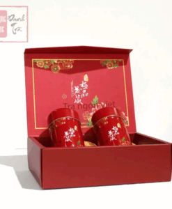 Hộp Trà Olong Quà Biếu Phúc Lộc Đỏ
